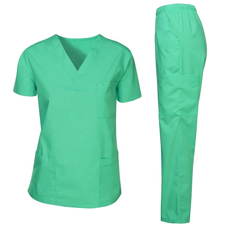 White Surgical Pajamas Doctor Smock Scrubs Uniform Nurse Scrubs Medical Clothing Scrub with Logo