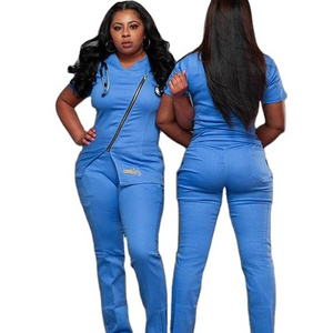 Medical Scrubs Wholesale Nurses Scrubs Uniforms Sets Fitted Medical Uniforms Nursing Scrubs for Women