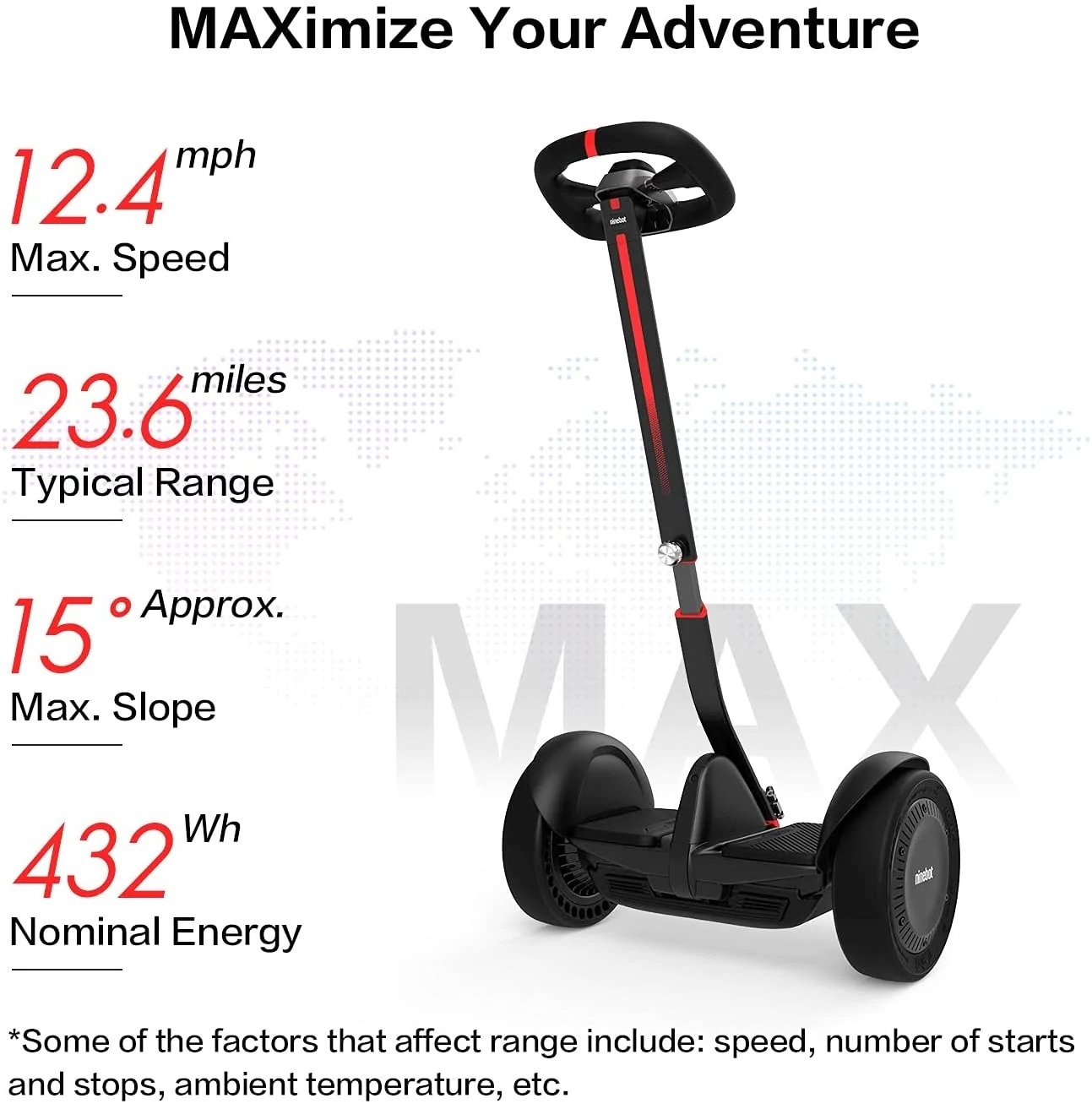 Segway Ninebot S MAX Self Balancing Scooter Hoverboard 20km/h Range 38km/h Electric Hoverboard