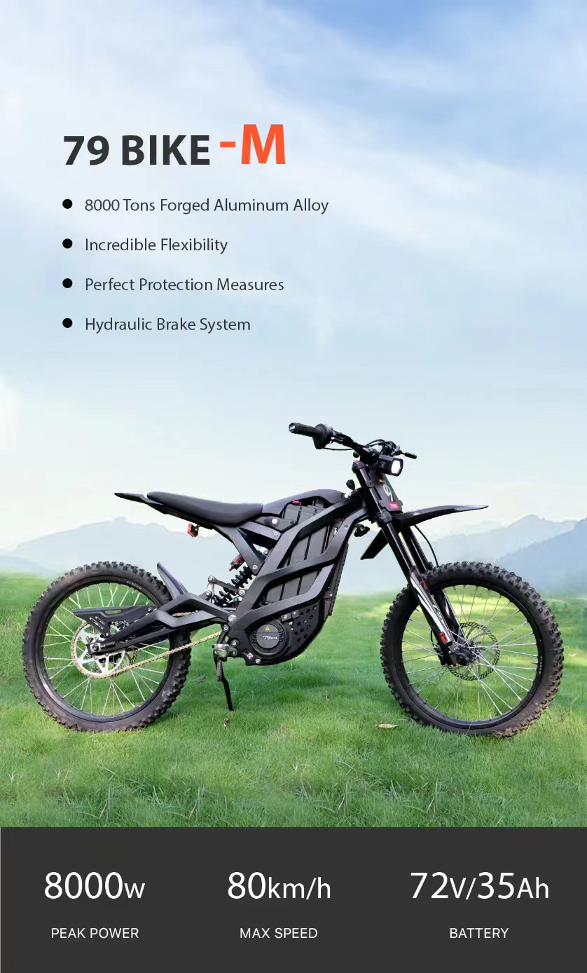 79Bike Falcon M 2024 New Edition Electric Dirt Bikes Max 8000W Similar to Surron Electric Dirt Bike