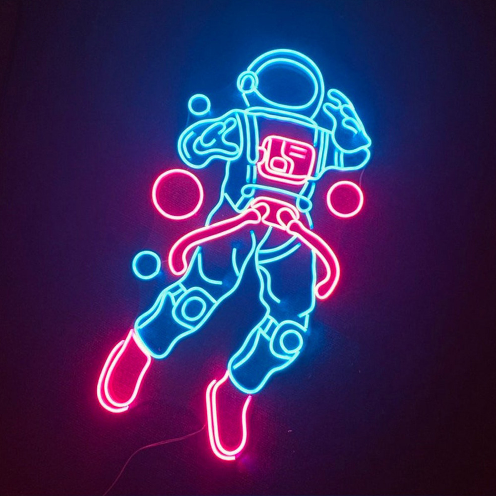 Dropshipping Customized Led Night Astronaut Acrylic neon sign  Neon Lamp China