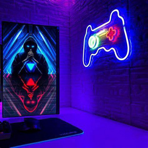 Custom Gamepad Controller Shaped Neon Sign Gaming Neon Sign Room Wall Decor for Gaming Zone Party 55 LED Strip Neon Lights IP65