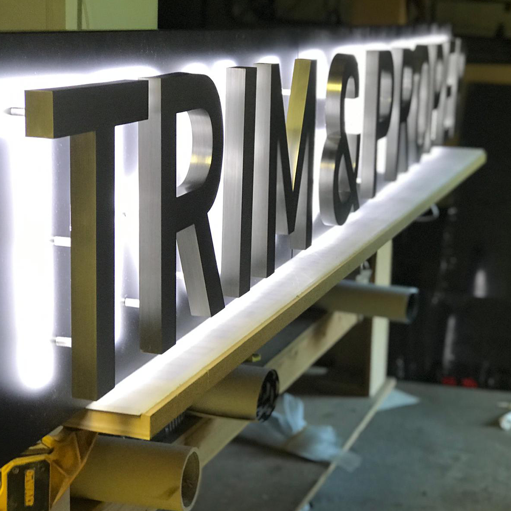 Wholesale LED Advertising Letters Halo lit Channel Letters 3d Acrylic Illuminated Signs Custom Led Letter Sign