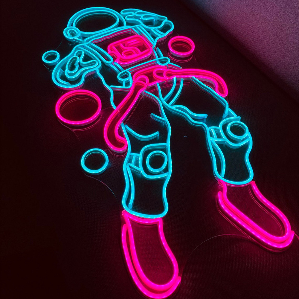 Dropshipping Customized Led Night Astronaut Acrylic neon sign  Neon Lamp China