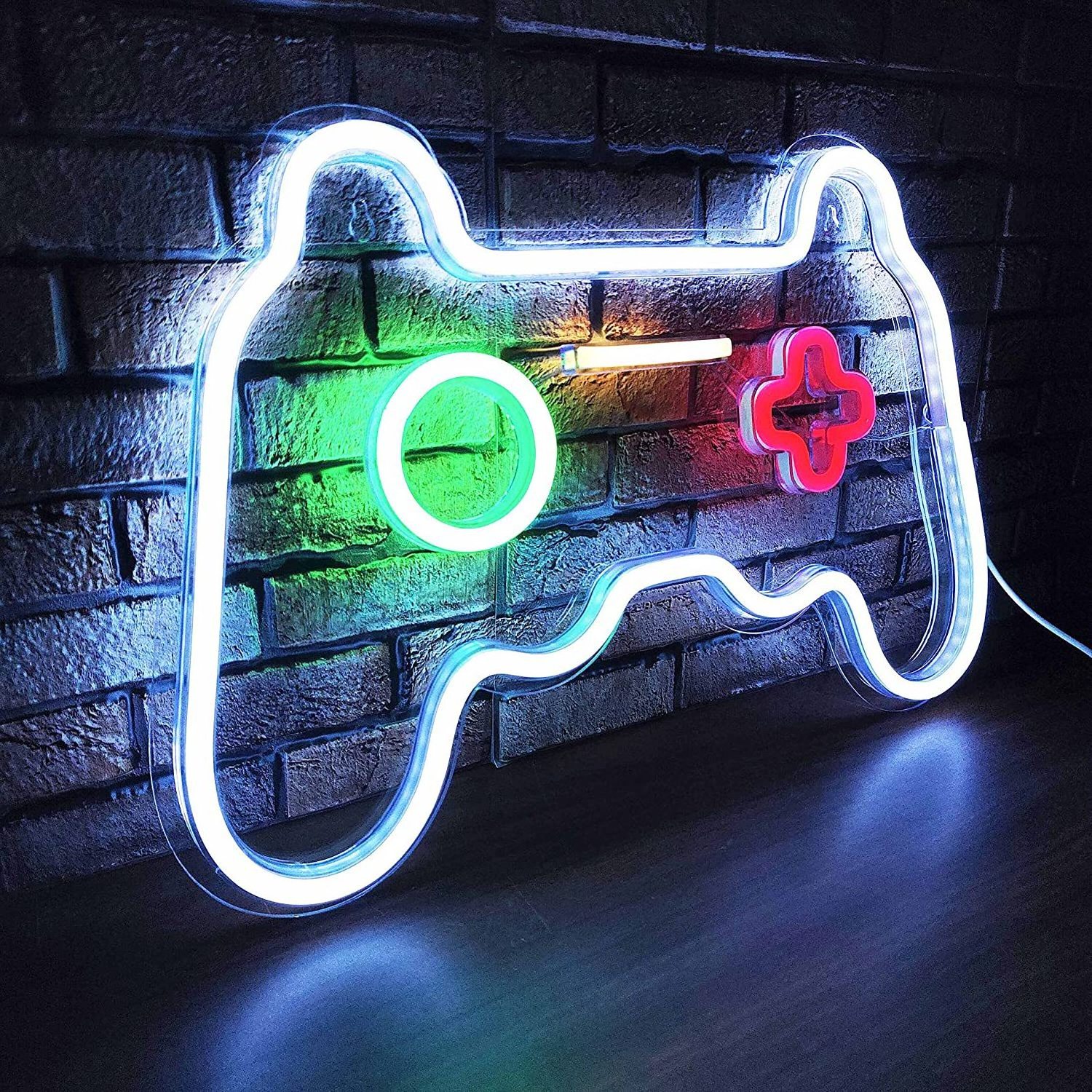 Game Gamepad shape Sign Acrylic LED Neon Sign Light Night Gift Gaming Room Decor Advertising Decoration