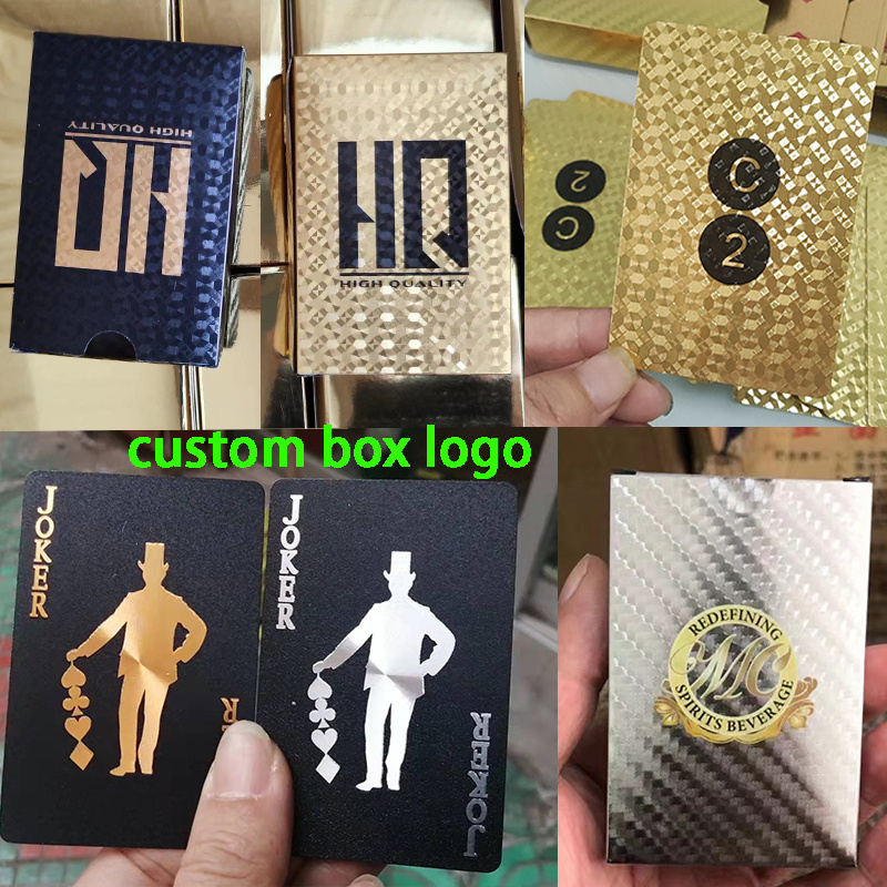 Casino high Quality Play Card Poker Card Black Diamond Plastic Playing Card Gold Royal Luxury Poker Jogo De Baralho Pokerkarte