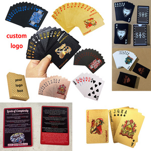 Poker Waterproof Custom PVC Playing Cards In Bulk Manufacturer Premium Wholesale Plastic China Cmyk 4 Color Offset Printing Gold