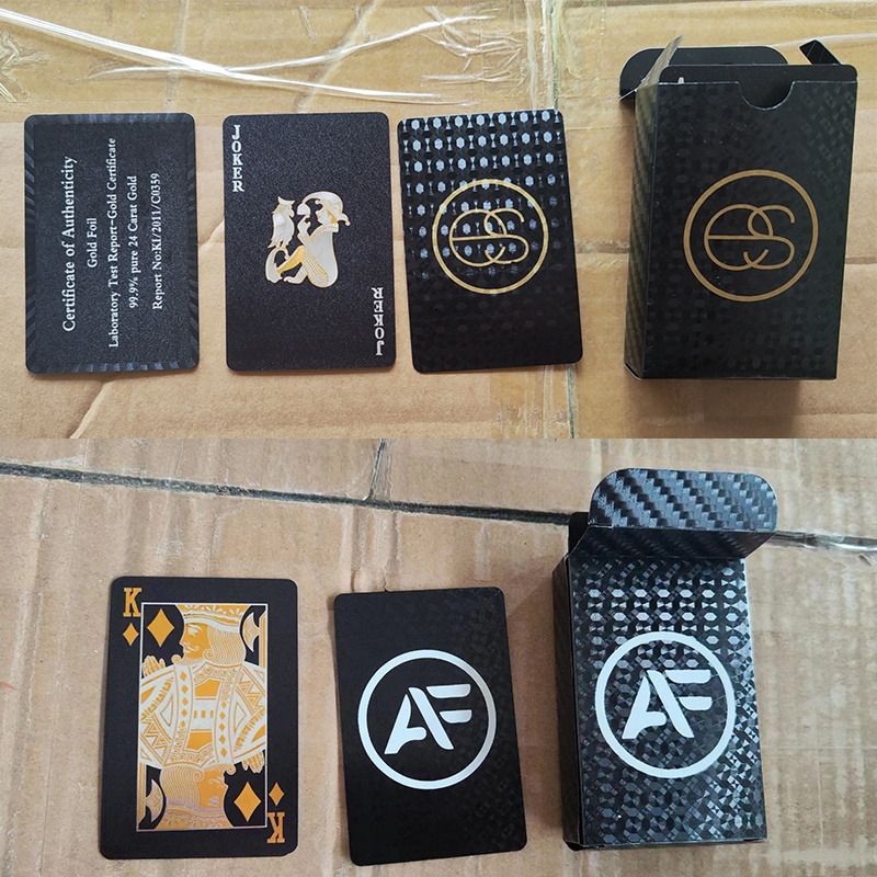 Custom Design Best Price Paper Playing Cards Poker PVC Plastic Playing Card With Your Own Logo Design Gold Black White Silver 32