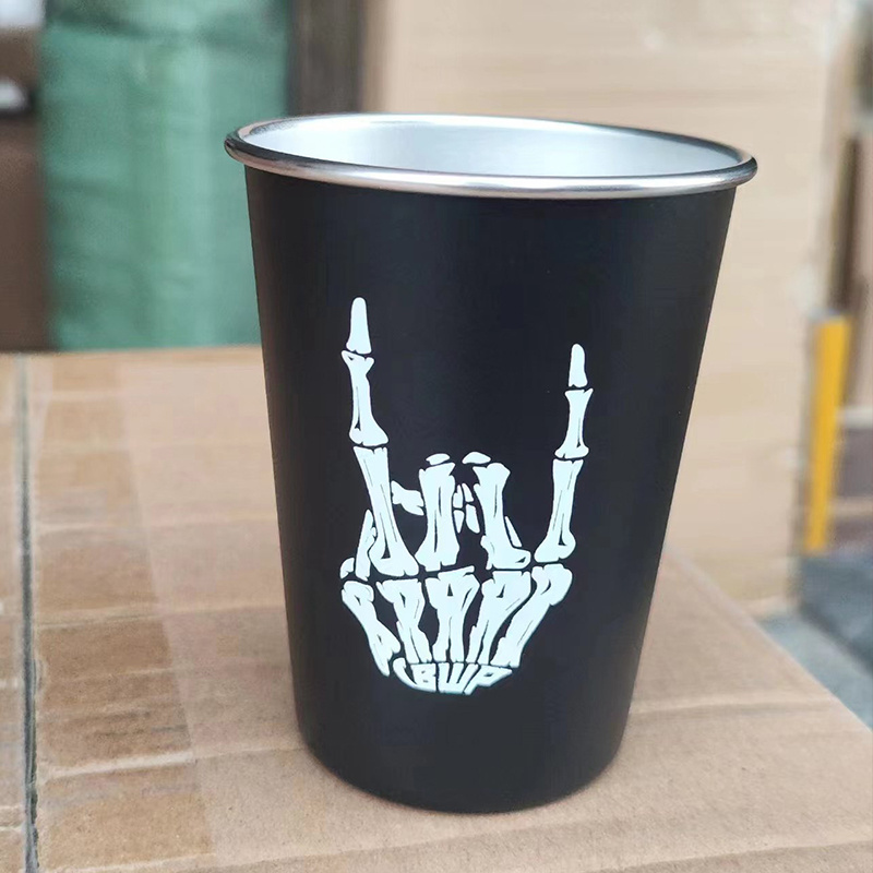 Collapsible Stainless Steel Metal Color Pint Cup For Drink Beer Cola Stadium Pong Custom Logo 500ml 400ml 600ml Shot Glass Copo