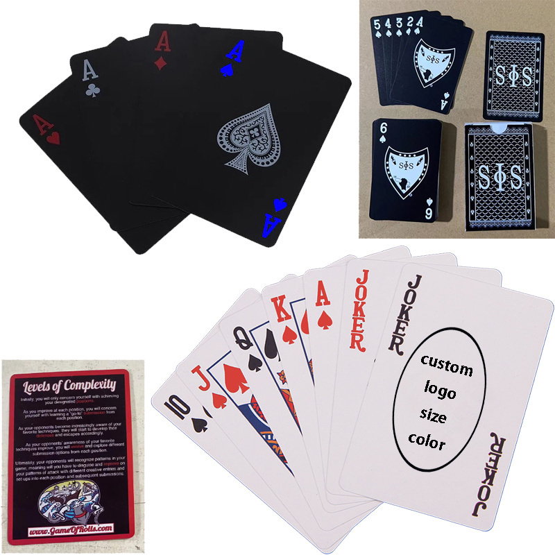 cheap custom 55pcs Poker deck Playing Poker card Water Proof Anime Battle Cards Gold And Silver Foil Trading Card Game For Kids