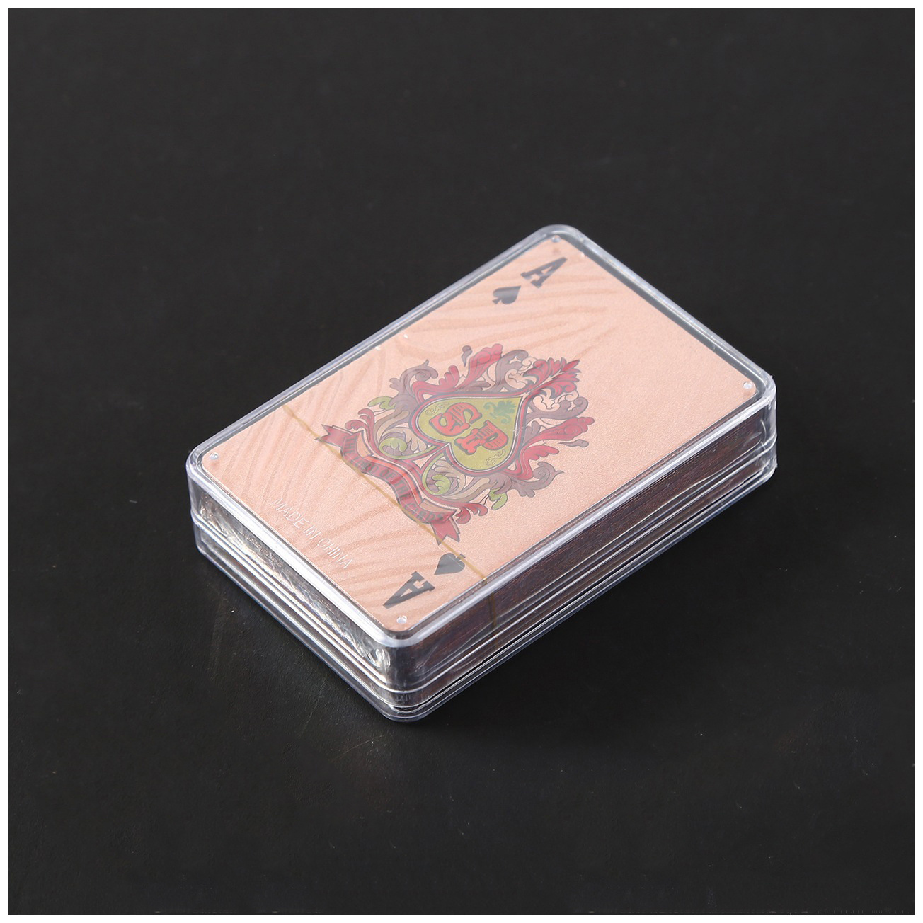 double deck plastic box paper sleeve poker size family game playing card for fun gold red blue black silver waterproof custom lo