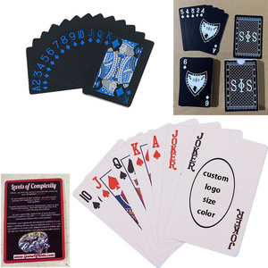 Custom Design Best Price Paper Playing Cards Poker PVC Plastic Playing Card With Your Own Logo Design Gold Black White Silver 32