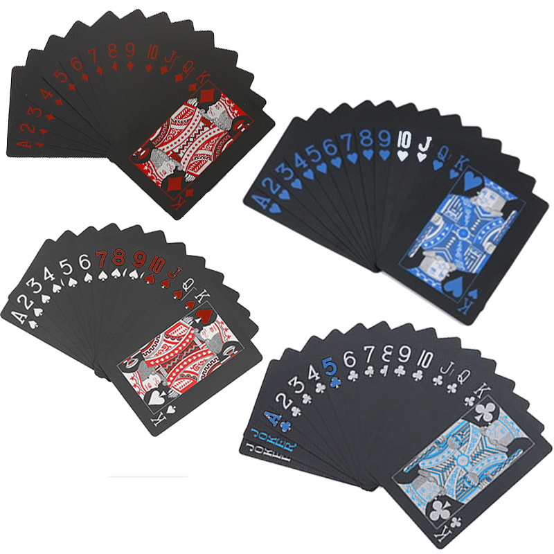 green Factory Wholesale Board Game Playing Cards Cheap Custom High Quality Spanish Poker Cards Gold Black White Silver blue red