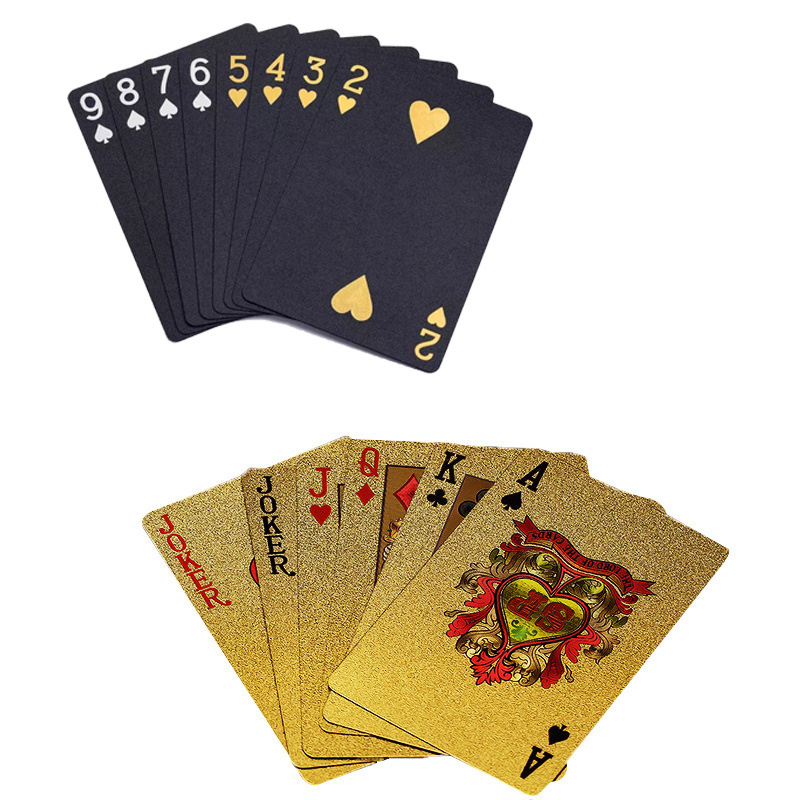 Anime Poker One 1 Piece Paper Playing Cards For Fans shuffler Casino Gold Foil Black Silver Red Blue Waterproof Plastic paper