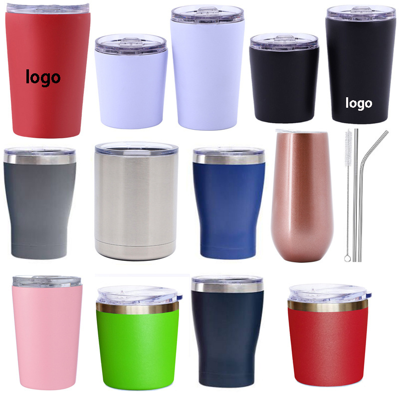 8oz 12oz tumbler small pink 2024 Best Wholesaler inner Ceramic Sublimation Mugs Tumblers Cups with straw lids Customized Designs