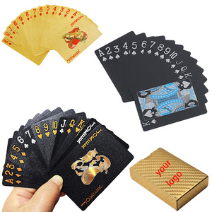 Popular Game Waterproof Poker Cards Customized Carbon Fiber Playing Card Gold Black White Silver blue red Sublimation blank deck