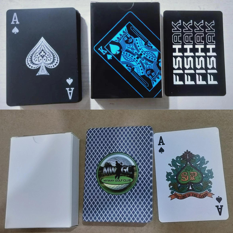 plastic waterproof pvc poker black blue playing cards ktv party gift deck durable pokers gold red silver custom logo poker card