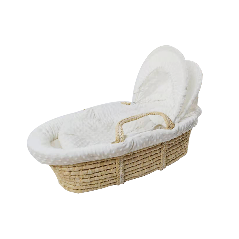 Minky Velvet Moses Basket Bedding Set, Soft Dimple Fabric Made Moses Basket Liners, Fleece Swing Basket's Bedding Set