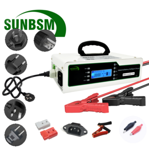 BSM portable  industry  lead acid battery charger 12V 24V 48V  intelligent charging self-stop for robot  truck charging