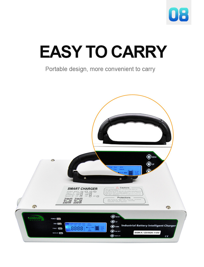 Portable  industry lithium battery charger module 110V AC to DC 12V 24V 48V battery chargers