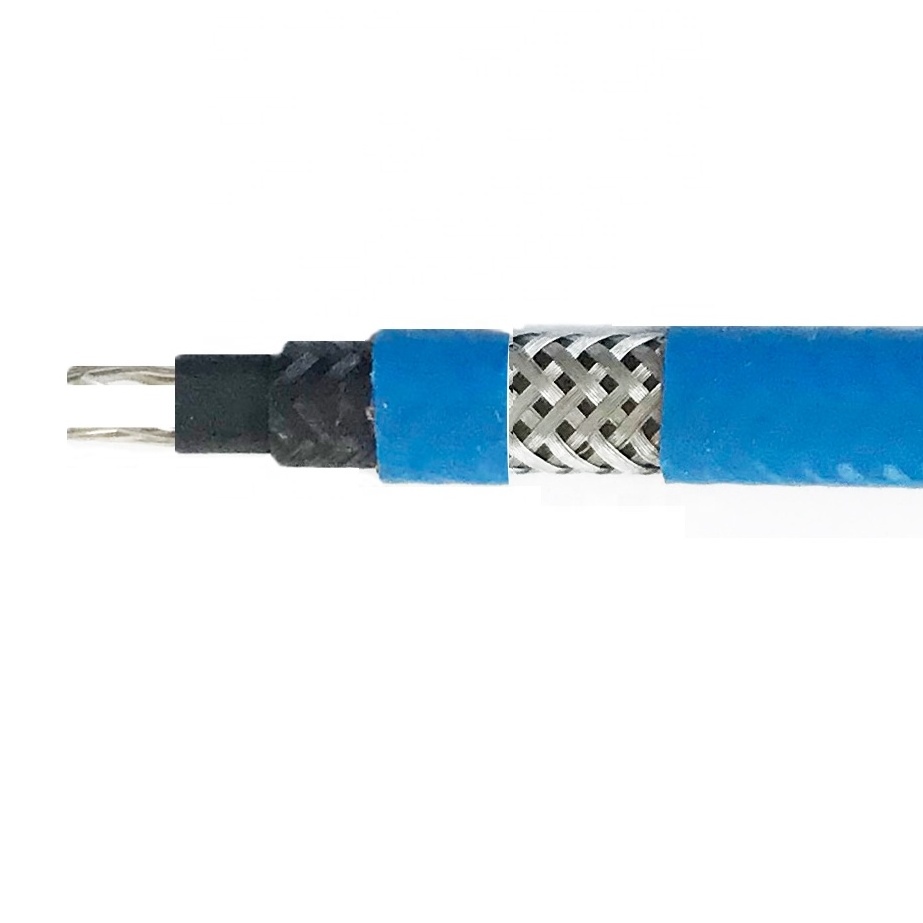 Electric Pipe Defroster Freeze Protection Heat Tracing Cable Customize Solid Heating Cable Heating Wire Insulated 230V