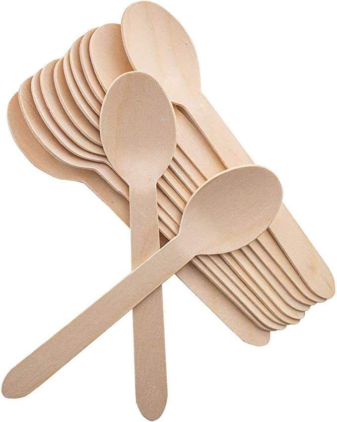 2022 New Design Mini Spoon For Ice Cream Birch Wood Degradable Ice Cream Scoop Custom Design Accept Disposable Ice Cream Tools