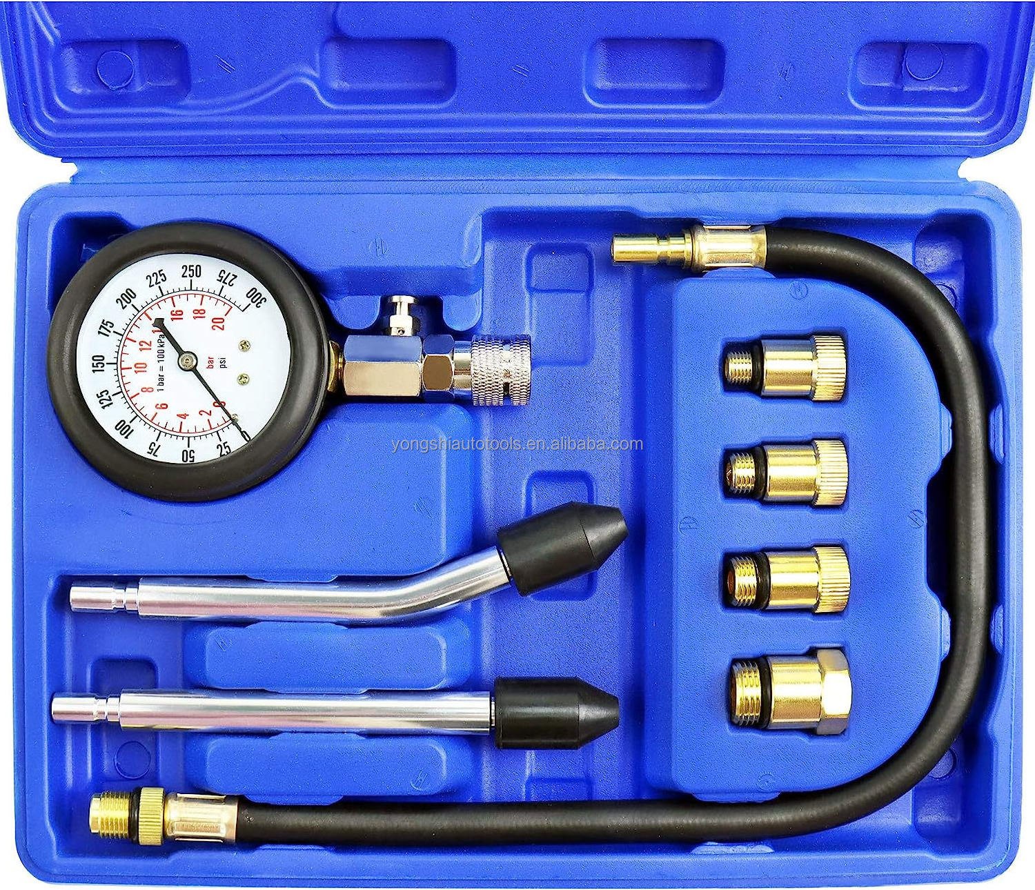 Diagnostic Tools Set With Adapters For Small Gas Petrol Gasoline Engine Automotive Petrol Engine Compression Tester