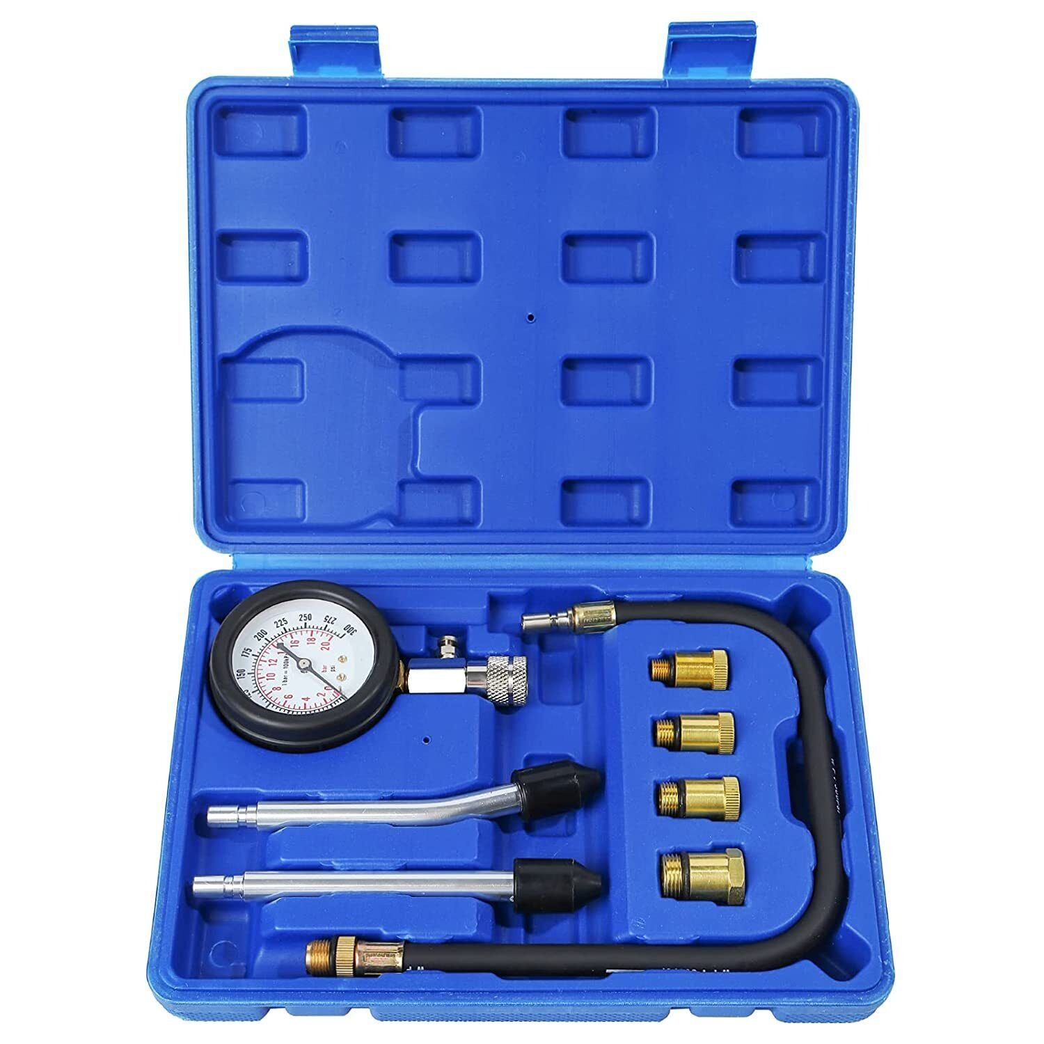 Diagnostic Tools Set With Adapters For Small Gas Petrol Gasoline Engine Automotive Petrol Engine Compression Tester