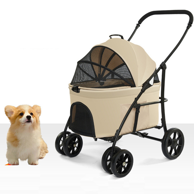 Large Capacity Detachable Pet Stroller With Removable Carriage