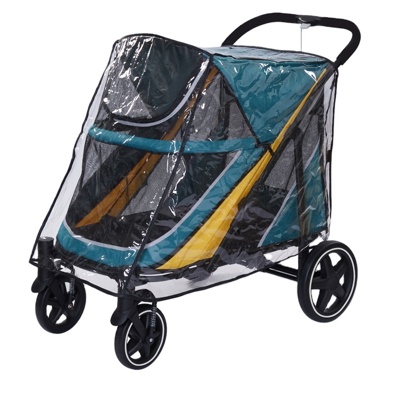 Durable Pet Stroller Large Dog Pet Carrier Trolley With Umbrella Function