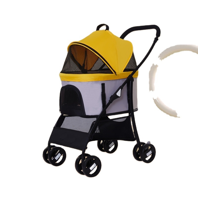 outdoor luxury detachable cat carrier trolley portable stroller for cats small dog