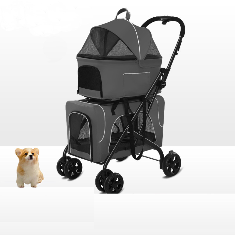 3 in 1 carrier utopian twin double dog stroller luxury 4 wheels pet cat stroller for small dog