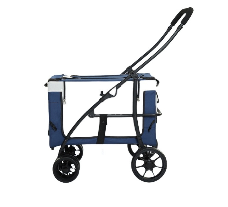 detachable pet stroller for medium dogs with detachable cradle outdoor pet trolley carrier with wheels