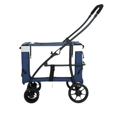 detachable pet stroller for medium dogs with detachable cradle outdoor pet trolley carrier with wheels