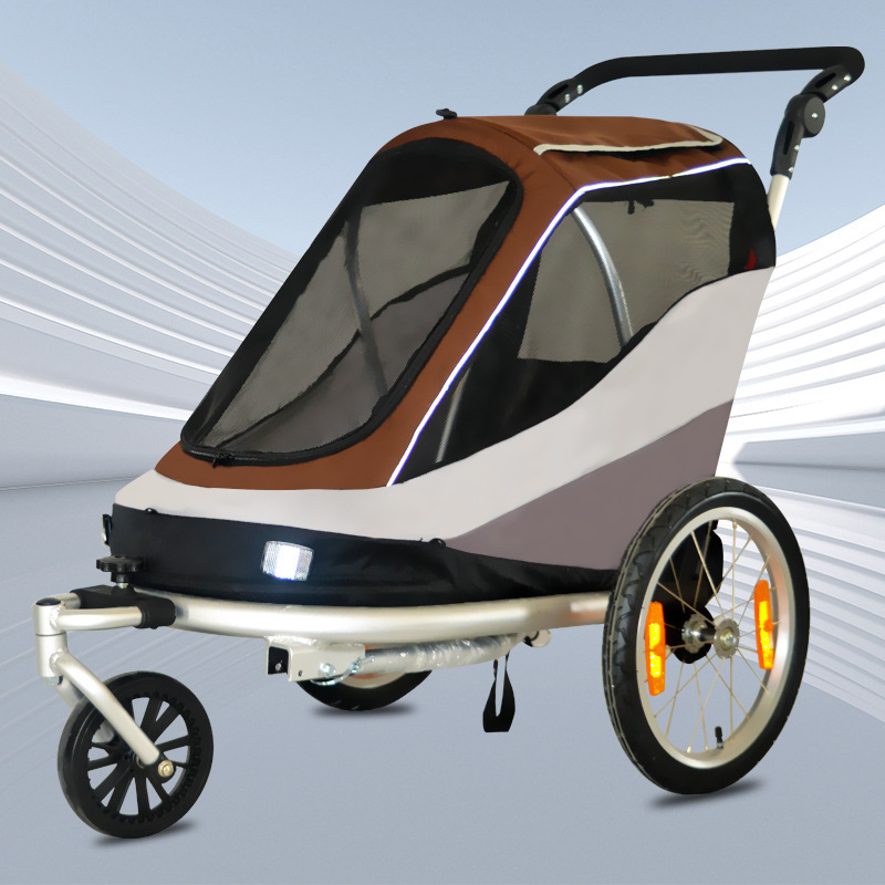 Durable Pet Bike Trailer Small & Medium Cat And Dogs Bicycle Carrier Pet Stroller