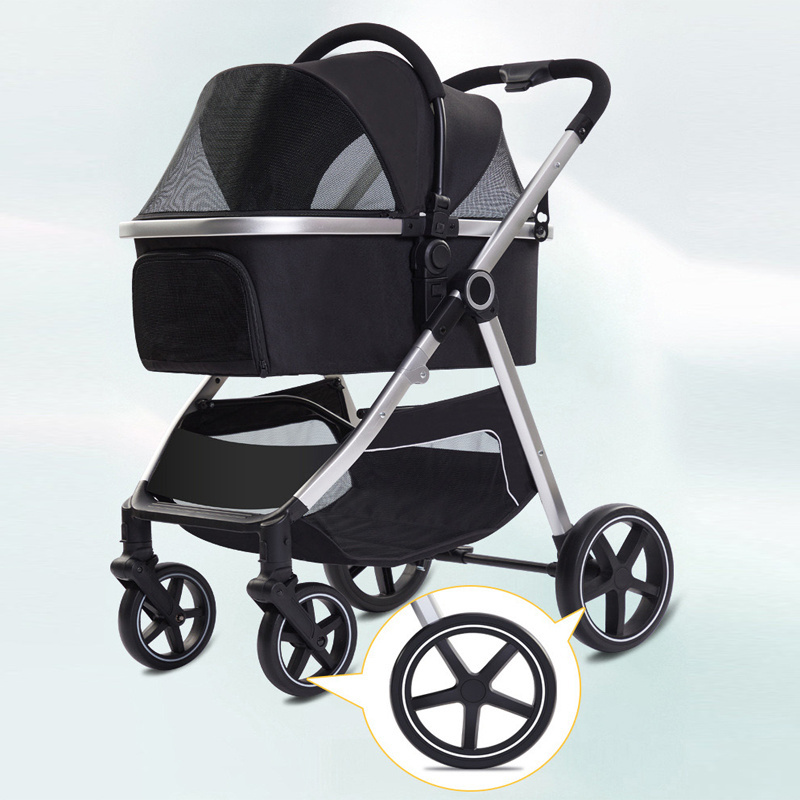 Collapsible Stroller Wagon Large Capacity Folding Pet Stroller For Large Dog