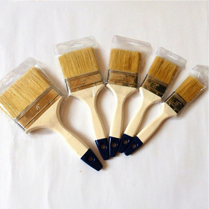 Factory sale cheap wooden handle paint brush non-shedding soft bristle paint brush