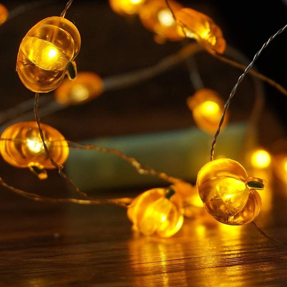 Hot Sale 2M 20LED Halloween Pumpkin Led String Lights Battery Operated Holiday Lighting for Indoor Party Decorations