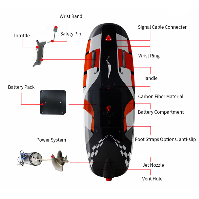 Customized surf board inflatable jet board water scooter electric surfboard