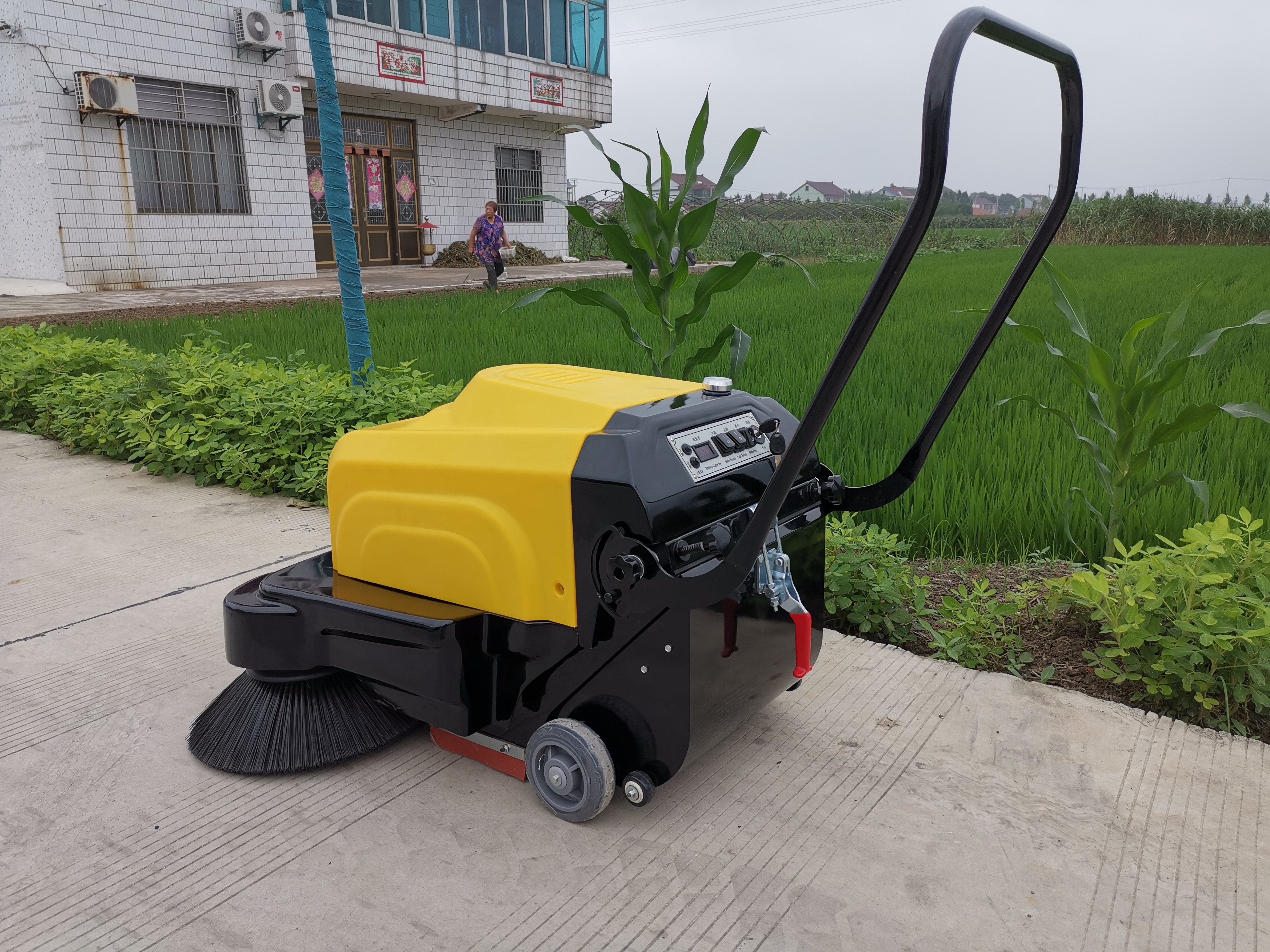 Industrial Battery Operated Hand Push Road Sweeper Electric