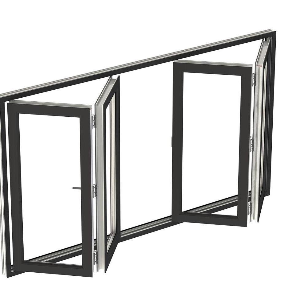 Custom Made Durable Horizontal Folding Triple Track Aluminum Storm Windows