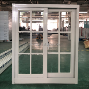 Pure White Aluminum Framed Glazed 3  Sliding Window With Mosquito Net And Griils Fenster Aluminum