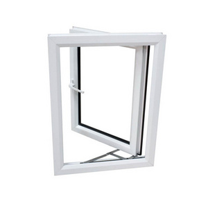 Bathroom Vertical Ventilation White Pvc Casement Window