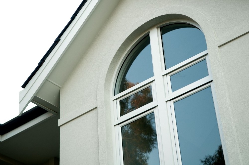 European Style Half Round Arch Design Window With Mosquito Net Upvc Plastic  Frame Casement Window And Door