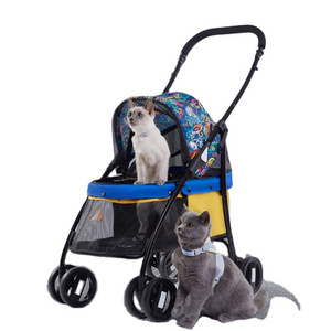 Customization various Pet Stroller Cat/Dog Easy to Walk Folding Travel Carrier dog stroller big supplies