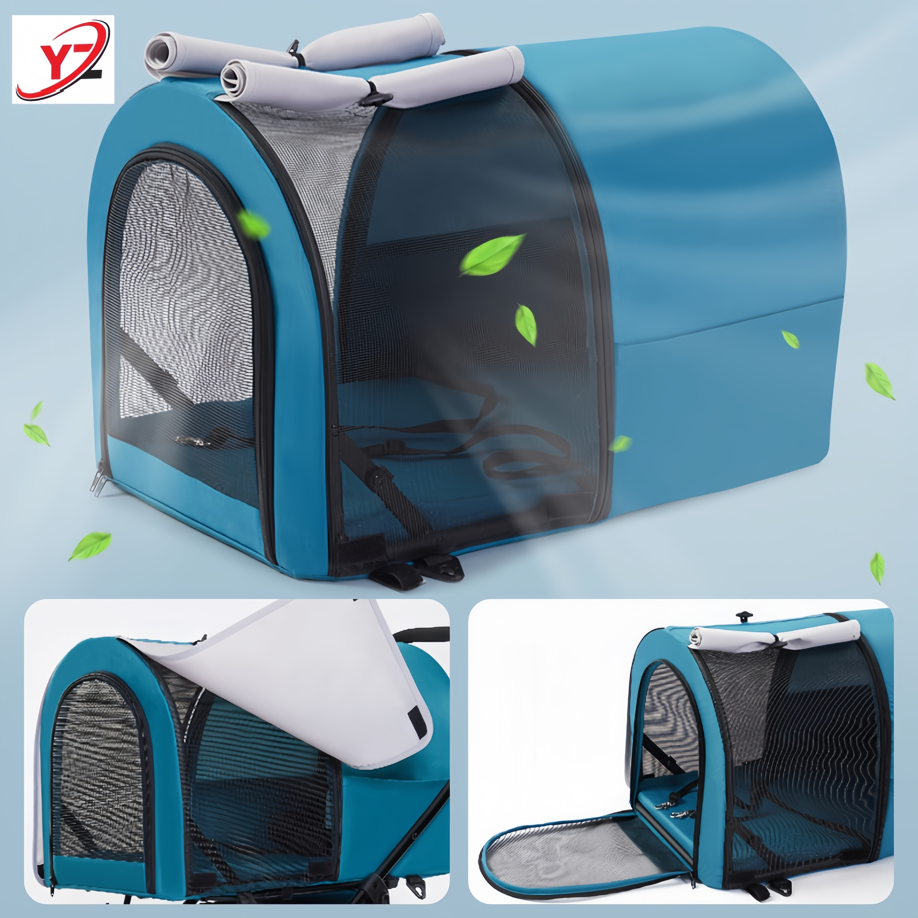 Hot Sale Foldable Removable Travel Stroller Carrier For Dog Cat Pet Twin Double Seat