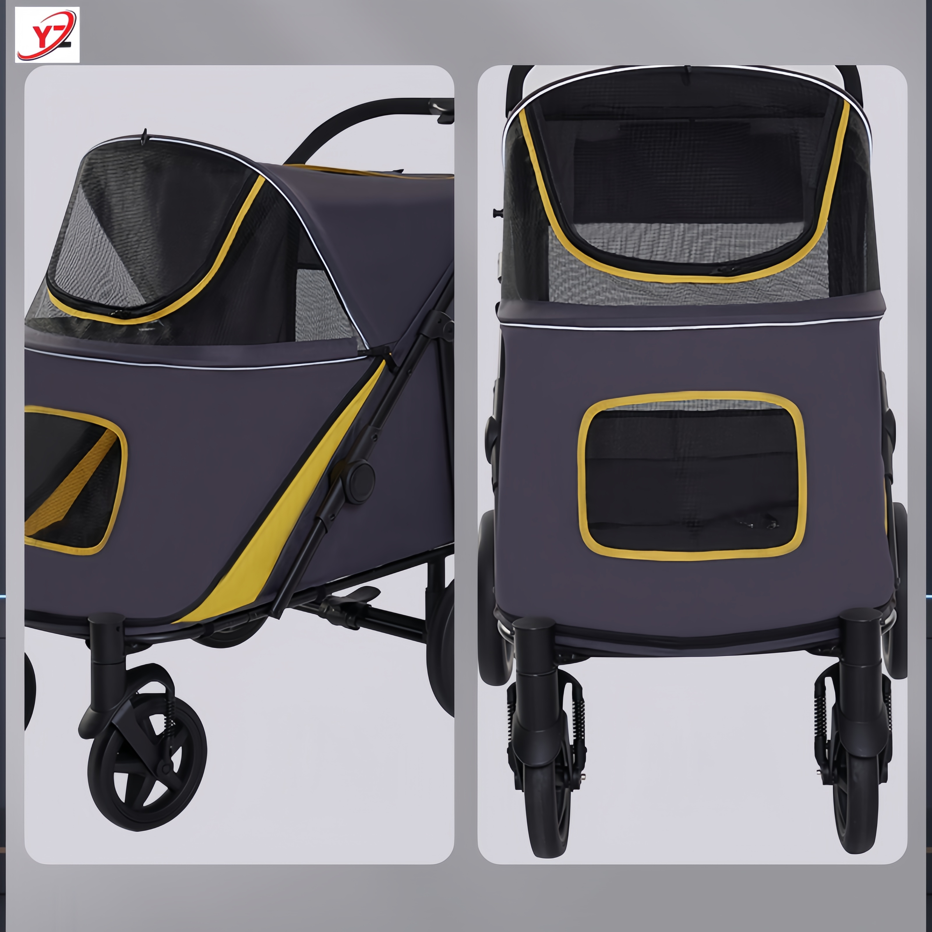 New Design Large Pet Carrier Dog Cat Pet Stroller 4 Wheels For  Sale