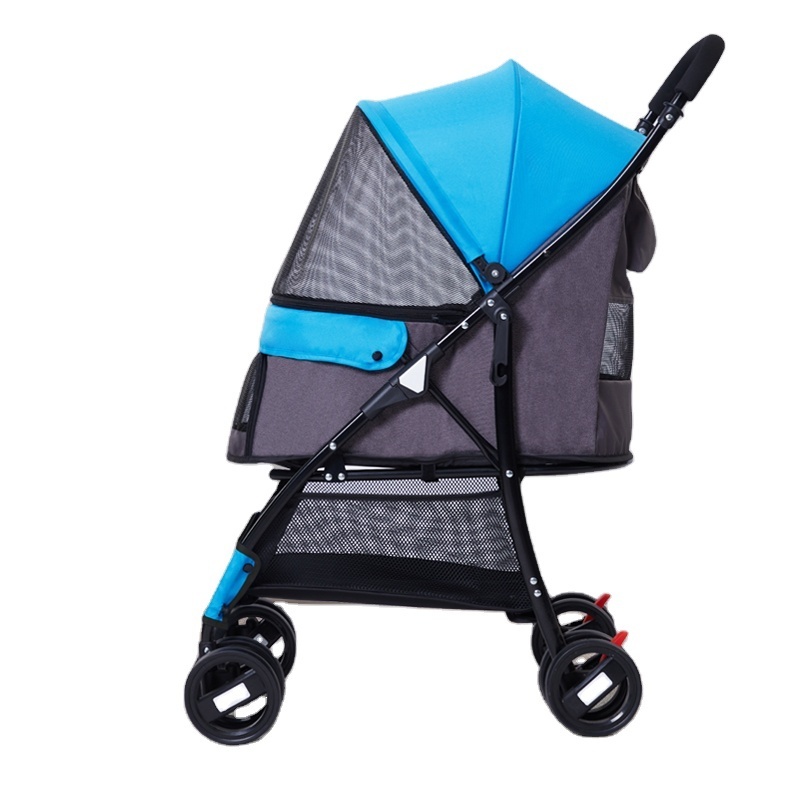 Good quality 4 wheels beautiful pet stroller handiness folding dog stroller pet carriers cat cart