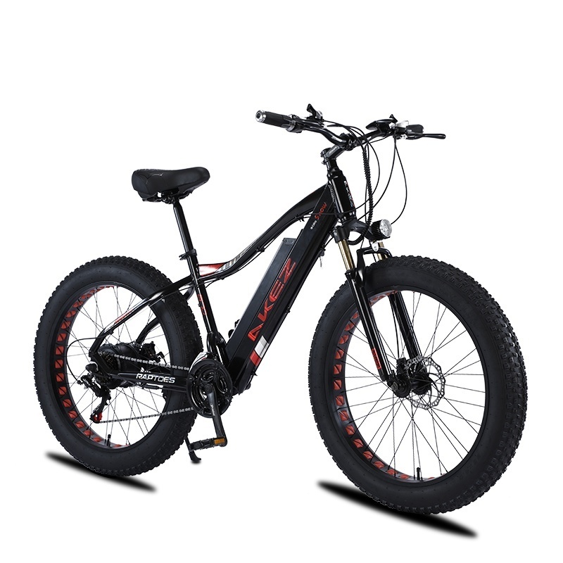 26Inch Fat Tire Electric Bike 750w Lithium Full Suspension Snow Ebike Carbon Steel