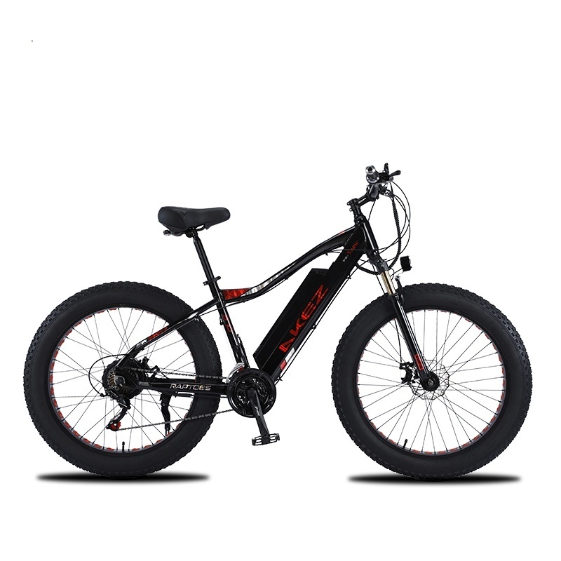 26Inch Fat Tire Electric Bike 750w Lithium Full Suspension Snow Ebike Carbon Steel